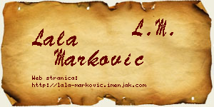 Lala Marković vizit kartica